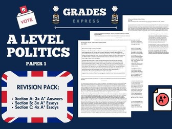 AQA A-Level Government & Politics 7152: A* UK Model Essays [Paper 1]