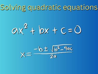 Solving quadratic equations using discriminant