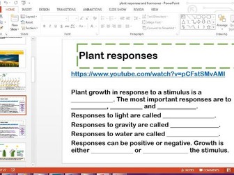 New AQA Biology plant responses and hormones (tropism, auxin, gibberellins, ethene)