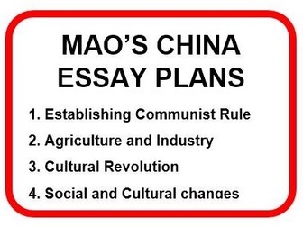 MAO'S CHINA ESSAY PLANS