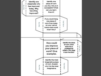 Plenary Dice - Peer/Self Assessment - Starter/Plenary