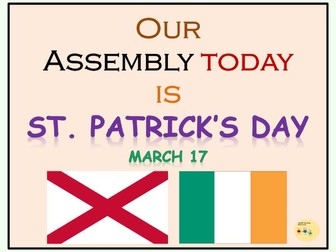 St. Patrick's Day Assembly Presentation, Worksheets, Cut and Paste Sequencing, Saint Patrick