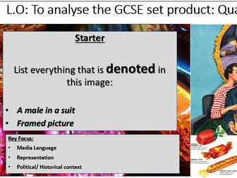 Quality Street MEdia Studies GCSE