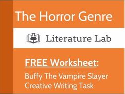 Free Worksheet: Buffy The Vampire Slayer Creative Writing Task