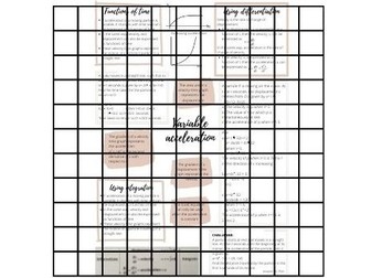 ALevel Maths Edexcel - Mechanics:Variable acceleration