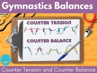 Gymnastics balances -counter tension and counter balance visual resource