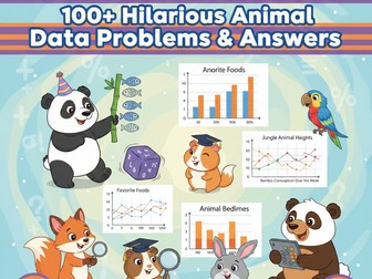 Statistics & Probability Unit Bundle | Fun Animal Data Analysis (Distributions, Center & Spread, Data Displays)