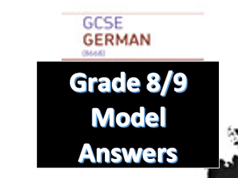 AQA GCSE German Grade 9 Speaking and Writing Model Answers (80+)