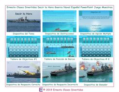 Telling Time Spanish PowerPoint Battleship Game