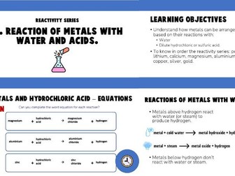 IGCSE Reactivity Series - Lesson 1