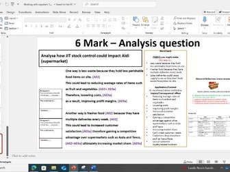 Edexcel GCSE Business - 2.3 Making operational decisions