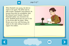 About Queen Elizabeth II Interactive Information Book - Reading Level A - KS1