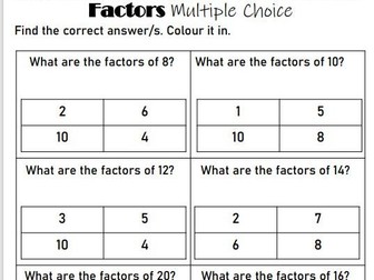 Factors - Differentiated Activity