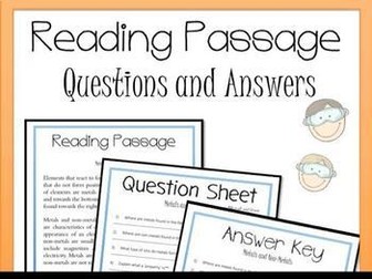 Metals and Non-Metals Reading Passage