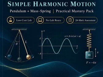 AQA A-Level Physics Required Practical 7: Simple Harmonic Motion | Editable Pack + Mark Scheme