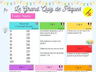 Easter Quiz and Poem