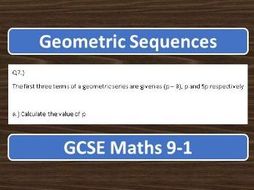 GCSE Maths 9-1 Geometric Sequences Exam Questions | Teaching Resources