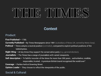 Media Fact Sheet - The Times