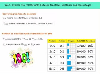 KS2/Year 5 - fractions, decimals and percentages round up