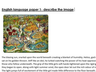 Grade 9 English Language Paper 1 Question 5 Model Essay