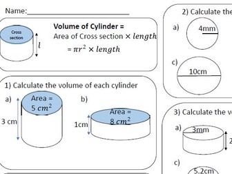 Volume of a Cylinder