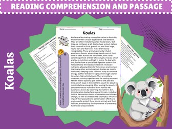 Engaging Koalas: Informative Reading Passage with Interactive Questions
