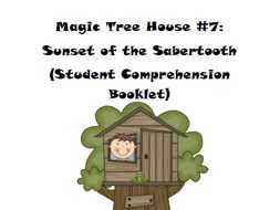 Magic Tree House Book 7: Sunset of the Sabertooth Reading Comprehension Packet