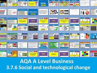 3.7.6 Analysing the external environment: Social and technological - AQA A Level Business