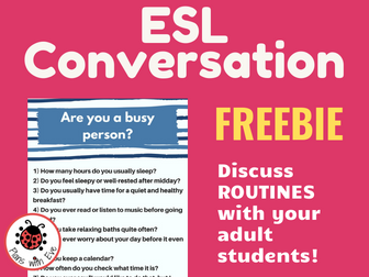 ESL Conversation: "Are you busy?" - Free ESL Resource!