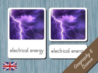 Montessori 3-Part Cards: Forms of Energy