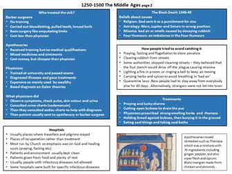 History Revision Powerpoint: Medicine through time (every topic)