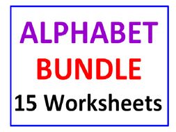 Alphabet Bundle 15 Worksheets