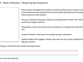 Required practical - edexcel chemistry resource