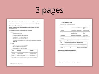 Shape Village: A Fun Geometry Guide for Grades 2-5