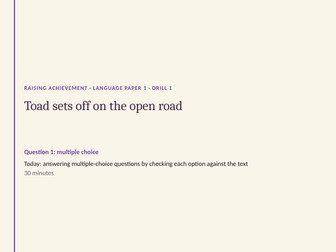 Language Paper 1 intervention drill: free (AQA GCSE)