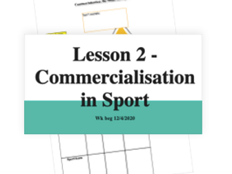 Edexcel 1-9 GCSE PE - Socio-cultural influences - Commercialisation in Sport