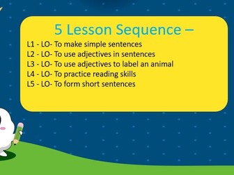 Y1 Literacy - 5 lessons - Sentence Formation, Reading Comprehension