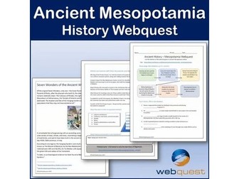 Mesopotamia Webquest - Ancient History - Editable Digital Activity