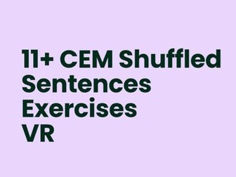 11 Plus Shuffled Sentences