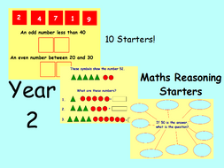 year 2 maths reasoning starters teaching resources