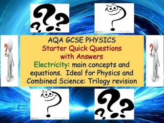 AQA GCSE PHYSICS QUICK REVISION QUESTIONS AND ANSWERS: ELECTRICITY