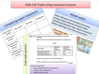 AQA Triple C10 Using resources