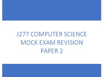 OCR GCSE Computer Science Revision Booklet Paper 2