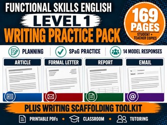 Functional Skills English Level 1 Writing Pack