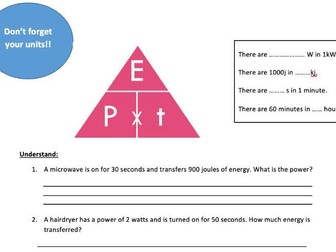 Differentiated Energy Calculations Practice with Answers