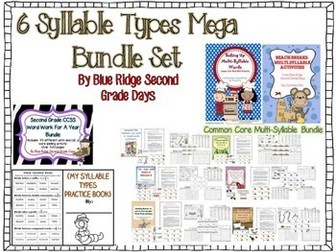 6 Syllable Type Bundle: Games, Books, Activities & More