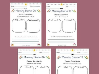 Phonic Spelling Phase 6 Revisit Starter activities for Y2