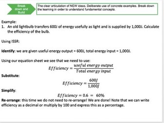 GCSE Physics Equation Re-Arranging How-To - Efficiency