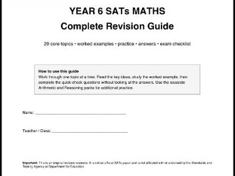 Year 6 SATs Maths Complete Revision Bundle