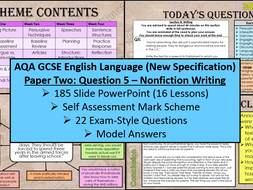 AQA English Language Paper 2 Question 5 by PateResources ...